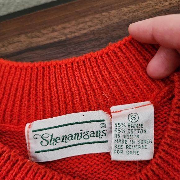 NWT Vintage Shenanigans Halloween Pumpkin Embroidered Sweater - Picture 3 of 9